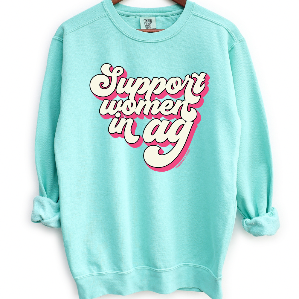 Retro Support Women In Ag Pink Crewneck (S-3XL) - Multiple Colors!