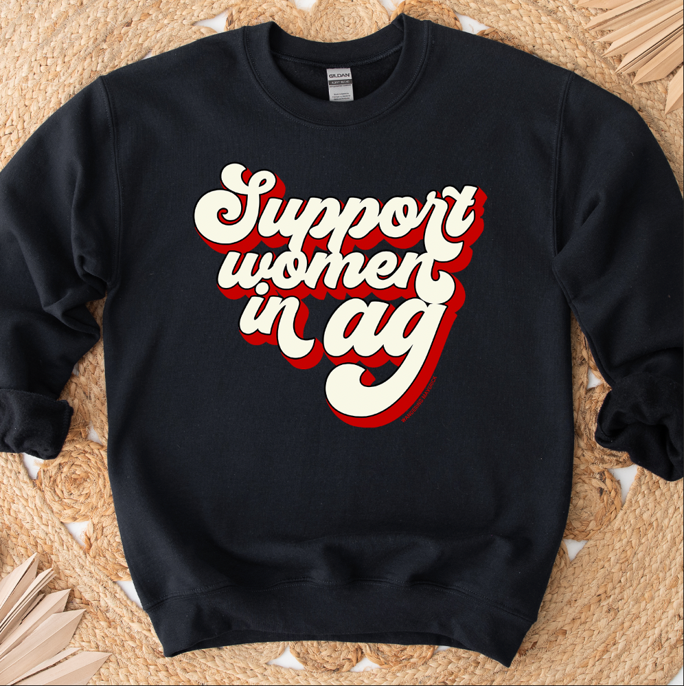 Retro Support Women In Ag Red Crewneck (S-3XL) - Multiple Colors!