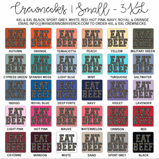 Colorful Cheetah Eat Beef Crewneck (S-3XL) - Multiple Colors!