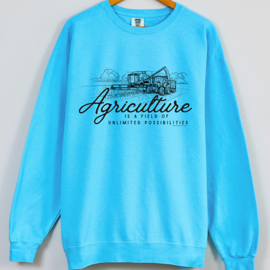 Agriculture Is A Field Of Unlimited Possibilities Crewneck (S-3XL) - Multiple Colors!