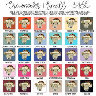 Santa Hat Cow Crewneck (S-3XL) - Multiple Colors!