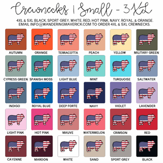 Patriotic Brahman Crewneck (S-3XL) - Multiple Colors!
