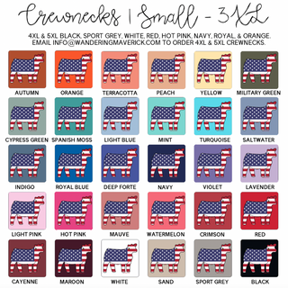 Patriotic Heifer Crewneck (S-3XL) - Multiple Colors!
