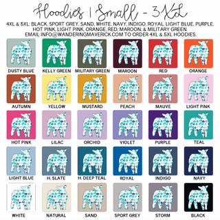 Turquoise Cheetah Steer Hoodie (S-3XL) Unisex - Multiple Colors!