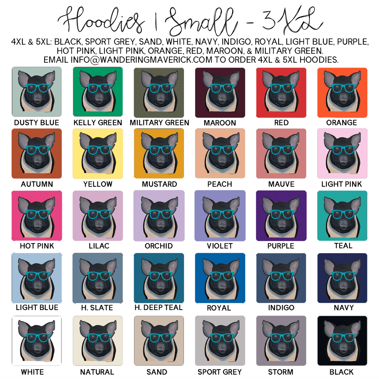 Nerdy Pig Hamp Hoodie (S-3XL) Unisex - Multiple Colors!