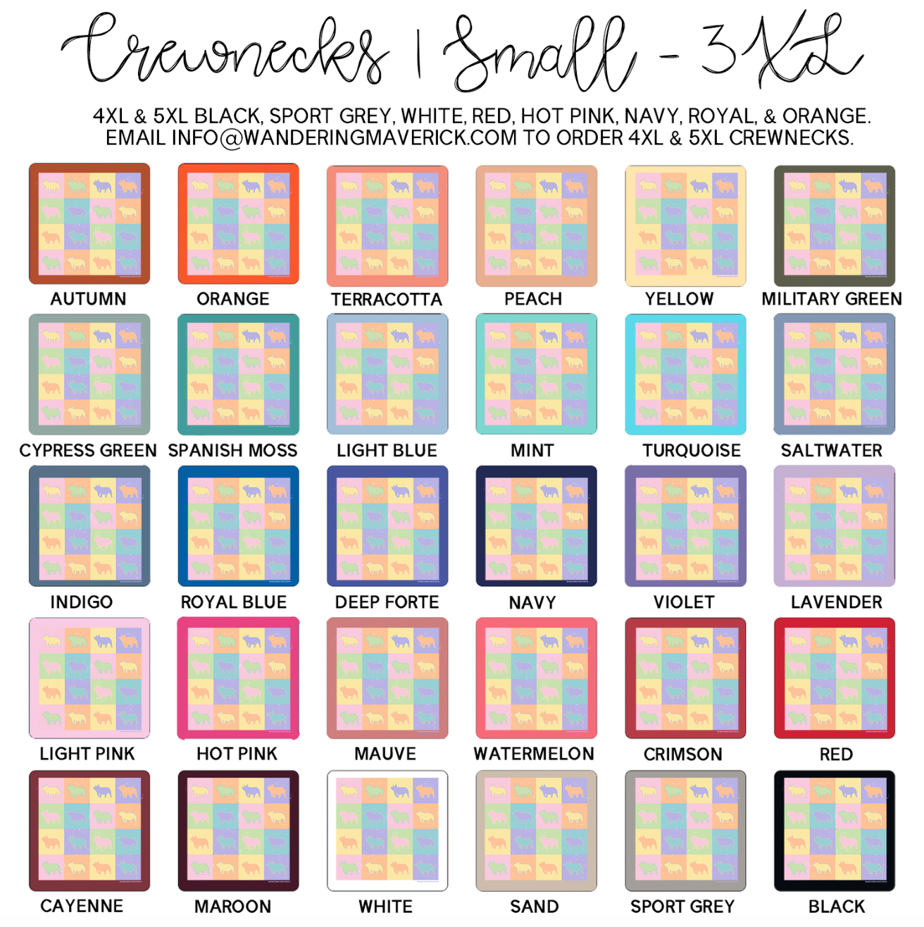 Pastel Checker Pig Crewneck (S-3XL) - Multiple Colors!