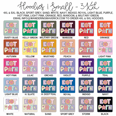 Pastel Eat Pork Hoodie (S-3XL) Unisex - Multiple Colors!