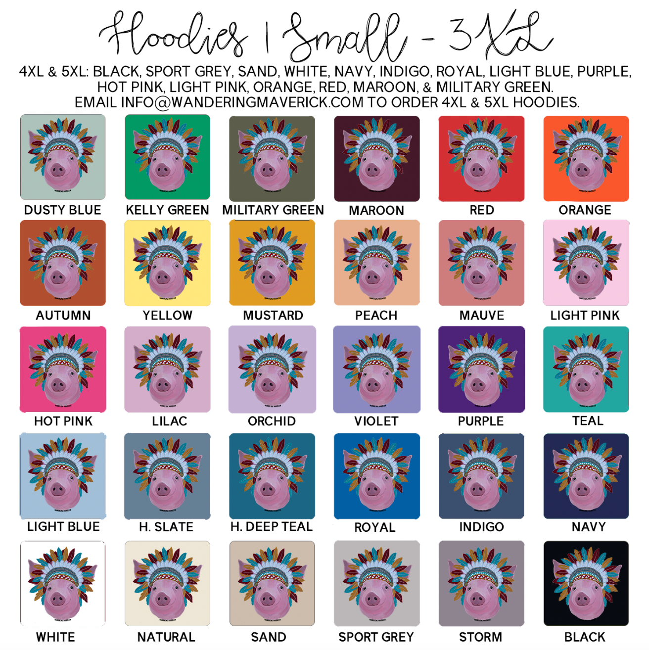 Pig Headdress Hoodie (S-3XL) Unisex - Multiple Colors!