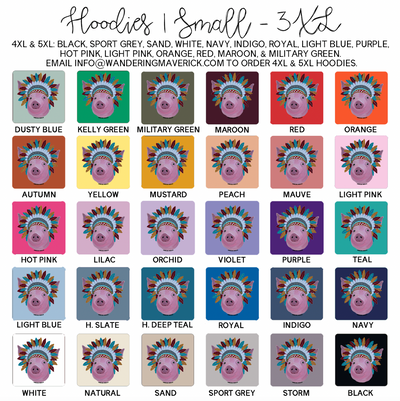 Pig Headdress Hoodie (S-3XL) Unisex - Multiple Colors!