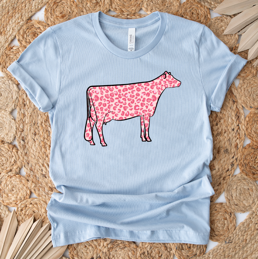 Pink Cheetah Dairy Cow T-Shirt (XS-4XL) - Multiple Colors!