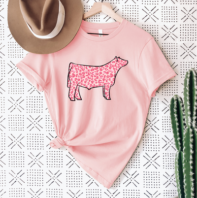 Pink Cheetah Steer T-Shirt (XS-4XL) - Multiple Colors!