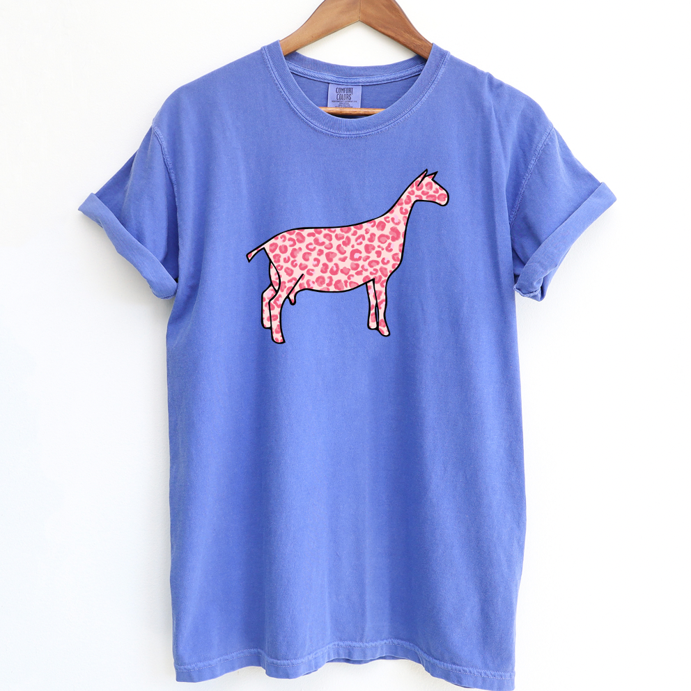 Pink Cheetah Dairy Goat ComfortWash/ComfortColor T-Shirt (S-4XL) - Multiple Colors!