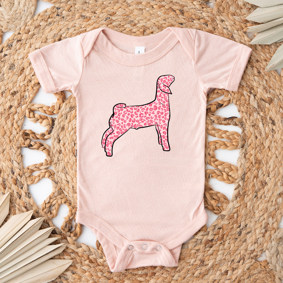 Pink Cheetah Goat One Piece/T-Shirt (Newborn - Youth XL) - Multiple Colors!