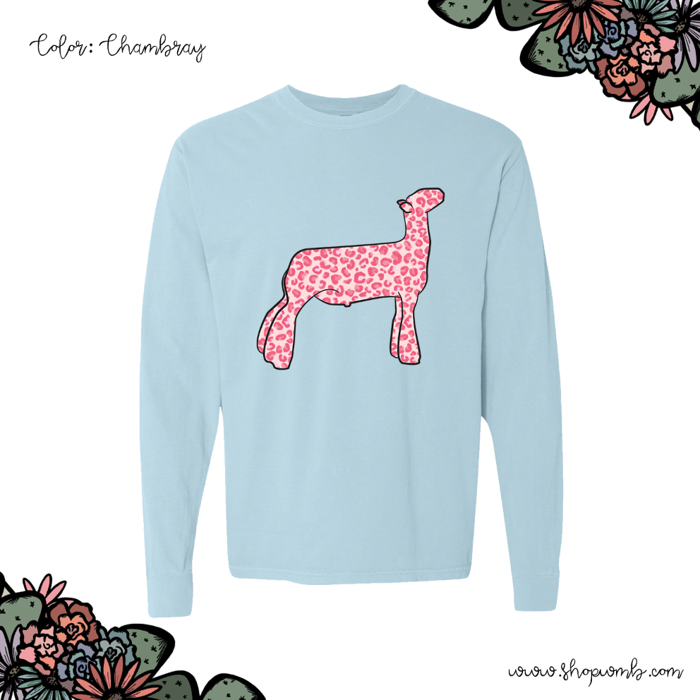 Pink Cheetah Lamb LONG SLEEVE T-Shirt (S-3XL) - Multiple Colors!