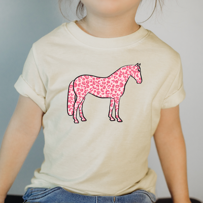 Pink Cheetah Horse One Piece/T-Shirt (Newborn - Youth XL) - Multiple Colors!