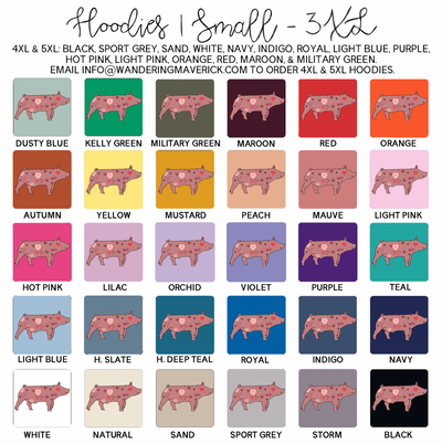 Valentines Pig Hoodie (S-3XL) Unisex - Multiple Colors!