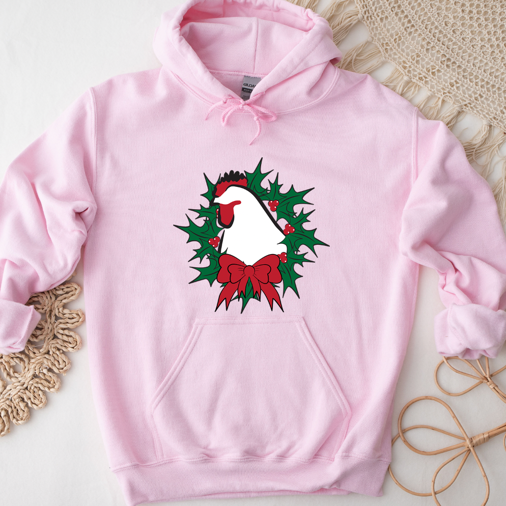 Chicken Christmas Wreath Hoodie (S-3XL) Unisex - Multiple Colors!