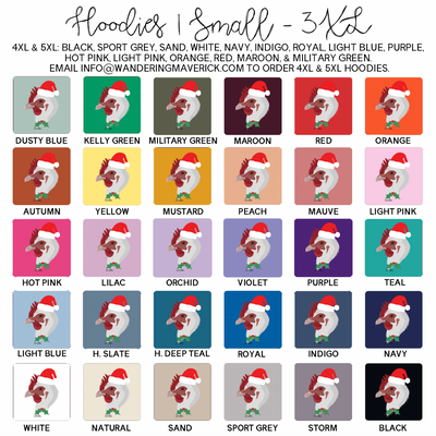 Christmas Spirit Chicken Hoodie (S-3XL) Unisex - Multiple Colors!