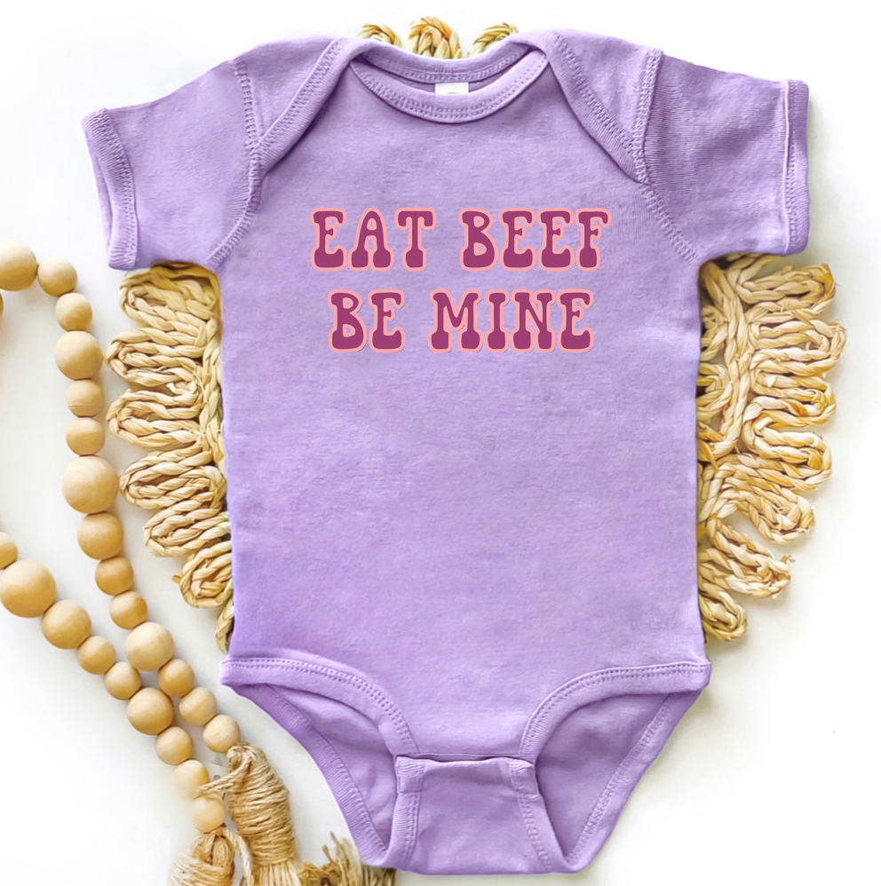 Eat Beef Be Mine One Piece/T-Shirt (Newborn - Youth XL) - Multiple Colors!