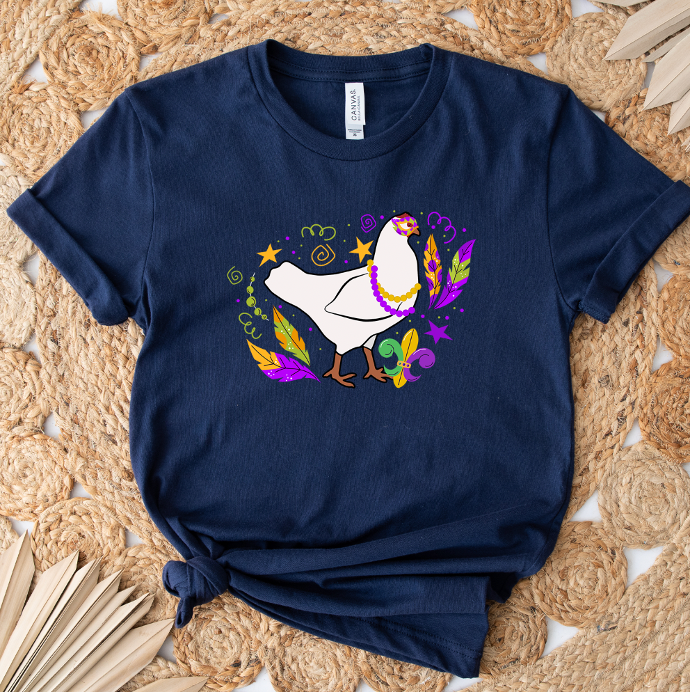 Chicken Mardi Gras T-Shirt (XS-4XL) - Multiple Colors!