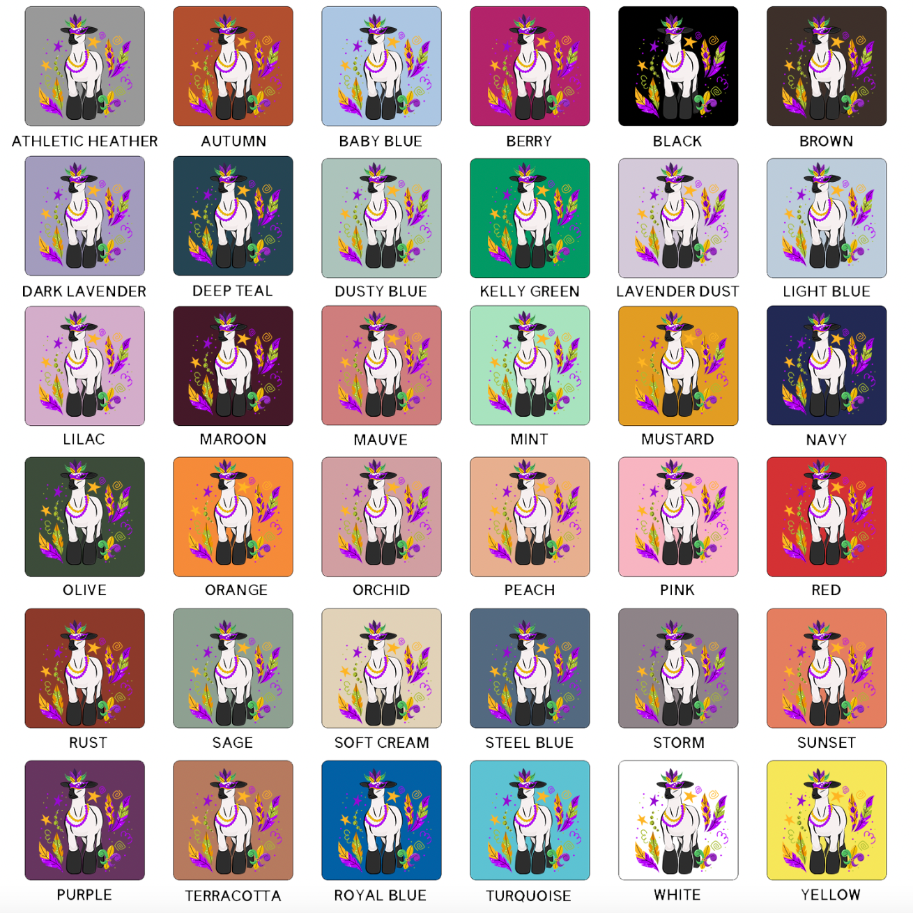 Lamb Mardi Gras T-Shirt (XS-4XL) - Multiple Colors!