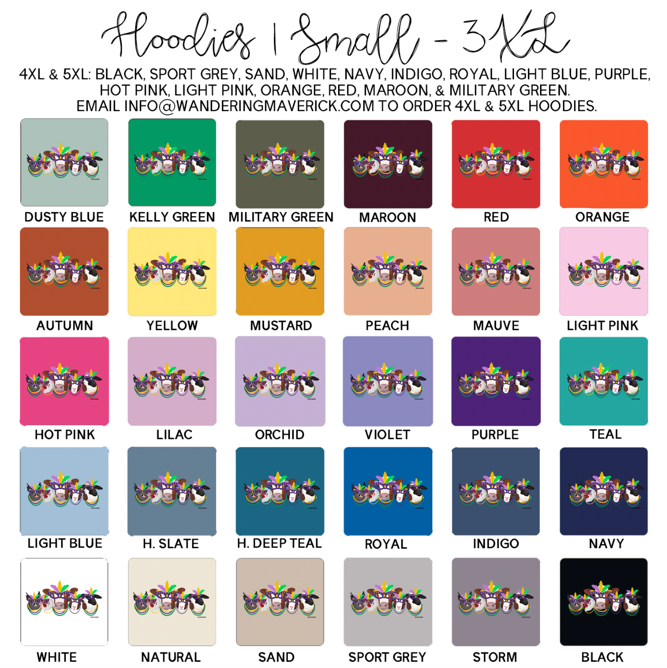 Mardi Gras Stock Hoodie (S-3XL) Unisex - Multiple Colors!