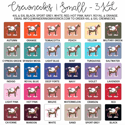 Cupid Dairy Goat Crewneck (S-3XL) - Multiple Colors!