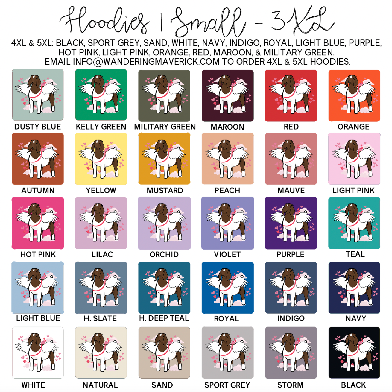 Cupid Goat Hoodie (S-3XL) Unisex - Multiple Colors!