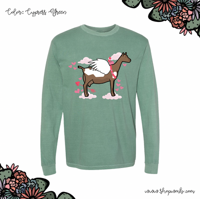 Cupid Dairy Goat LONG SLEEVE T-Shirt (S-3XL) - Multiple Colors!