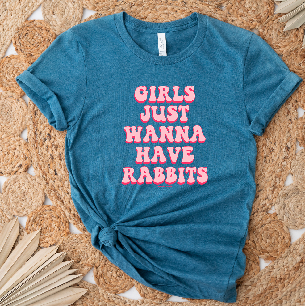 Girls Just Wanna Have Rabbits T-Shirt (XS-4XL) - Multiple Colors!