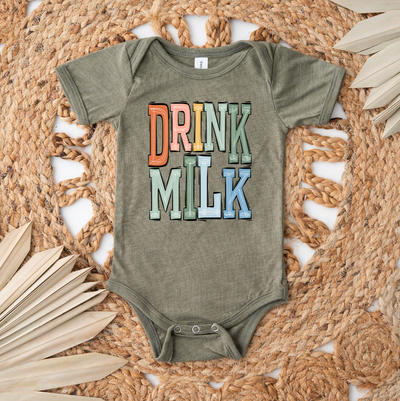 Boho Drink Milk One Piece/T-Shirt (Newborn - Youth XL) - Multiple Colors!