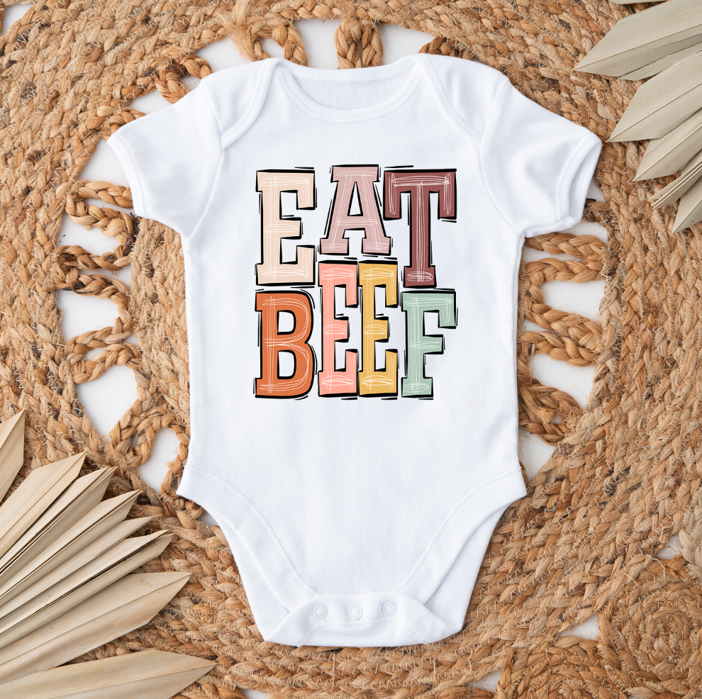 Boho Eat Beef One Piece/T-Shirt (Newborn - Youth XL) - Multiple Colors!