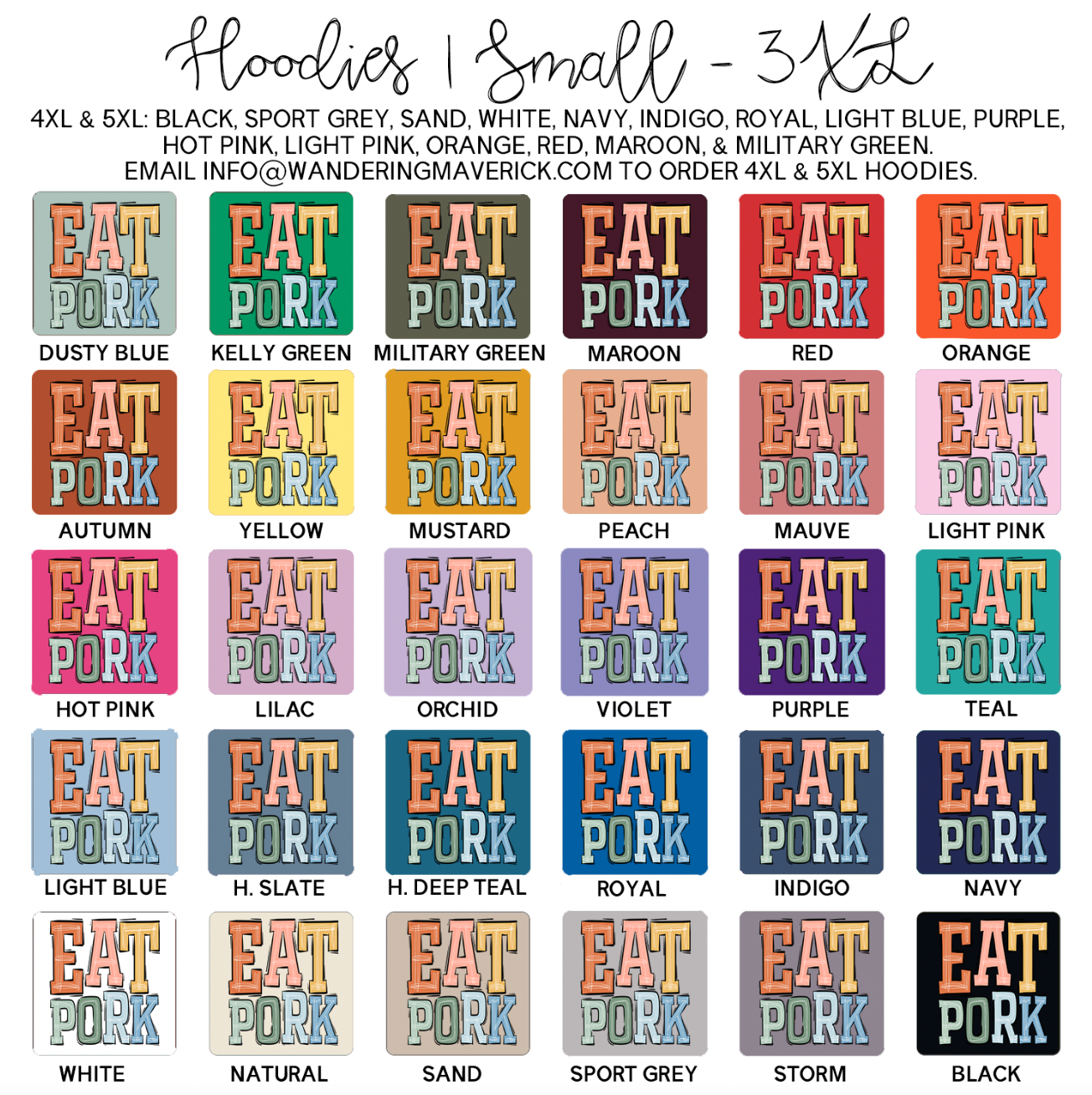 Boho Eat Pork Hoodie (S-3XL) Unisex - Multiple Colors!