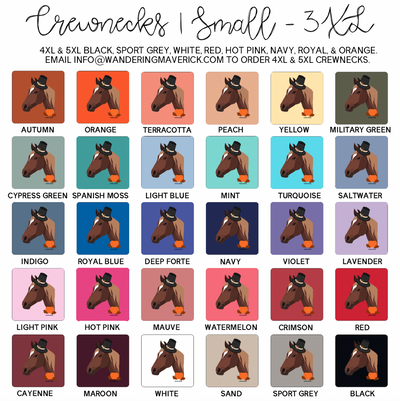 Fall Horse Crewneck (S-3XL) - Multiple Colors!