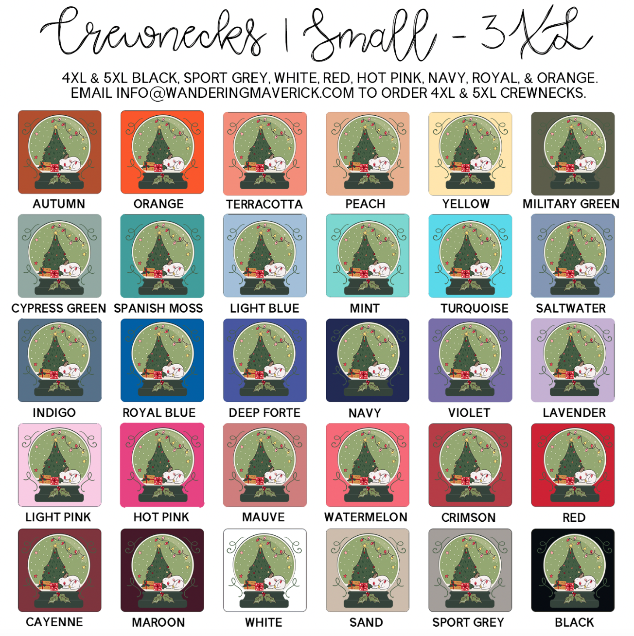 Green Snow Globe Rabbit Crewneck (S-3XL) - Multiple Colors!