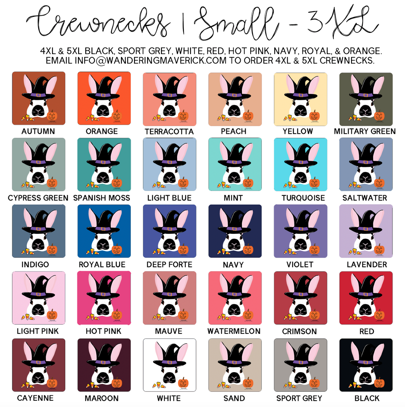 Halloween Rabbit Crewneck (S-3XL) - Multiple Colors!