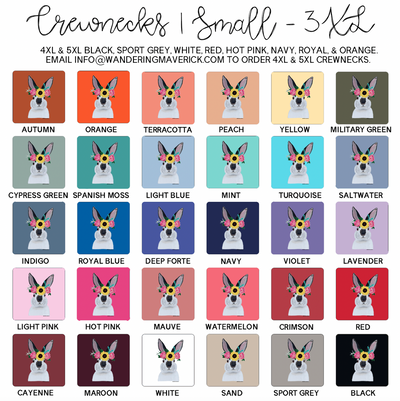 Rabbit Flower Crewneck (S-3XL) - Multiple Colors!