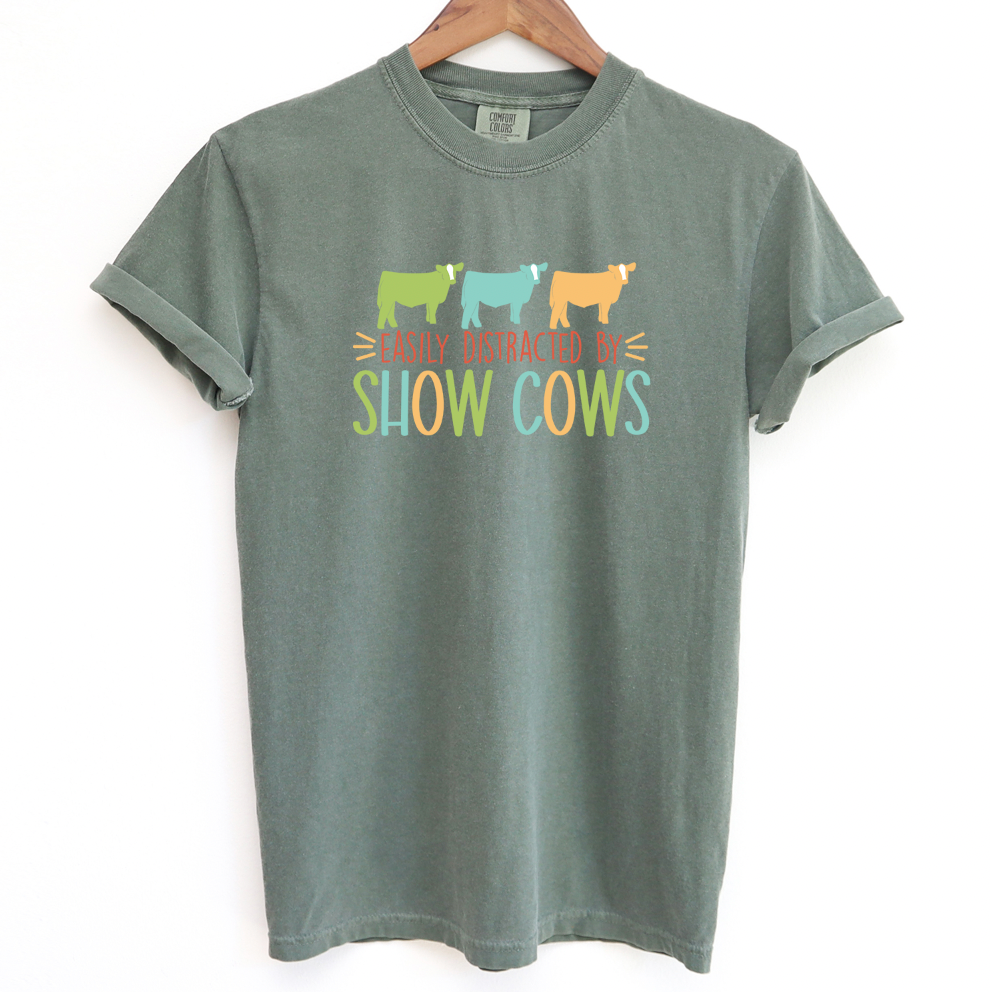 Easily Distracted By Show Cows ComfortWash/ComfortColor T-Shirt (S-4XL) - Multiple Colors!