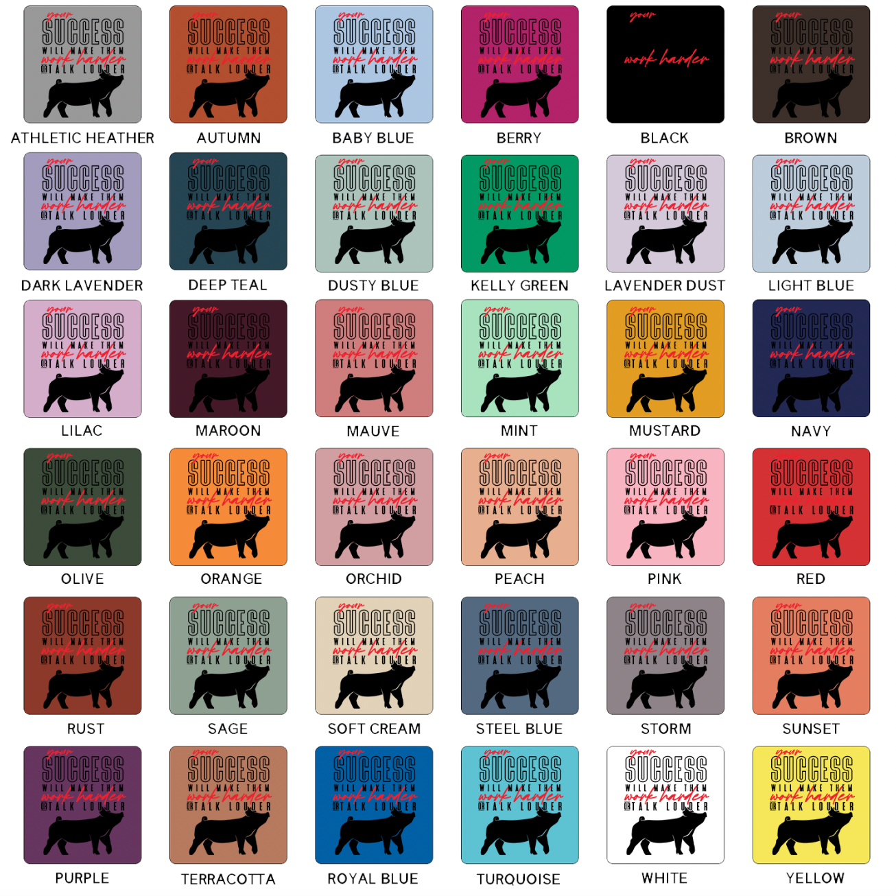 Pig Success T-Shirt (XS-4XL) - Multiple Colors!