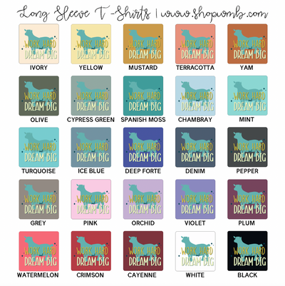 Dream Big Pygmy Goat LONG SLEEVE T-Shirt (S-3XL) - Multiple Colors!