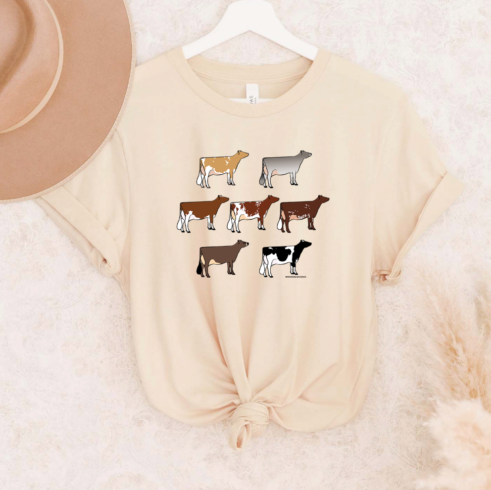 Dairy Cattle Breeds T-Shirt (XS-4XL) - Multiple Colors!