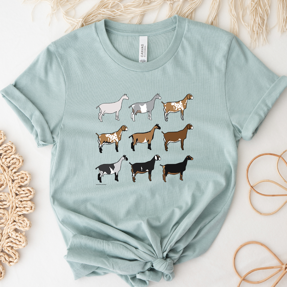Dairy Goat Breeds T-Shirt (XS-4XL) - Multiple Colors!