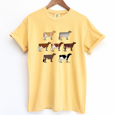 Dairy Cow Breeds ComfortWash/ComfortColor T-Shirt (S-4XL) - Multiple Colors!