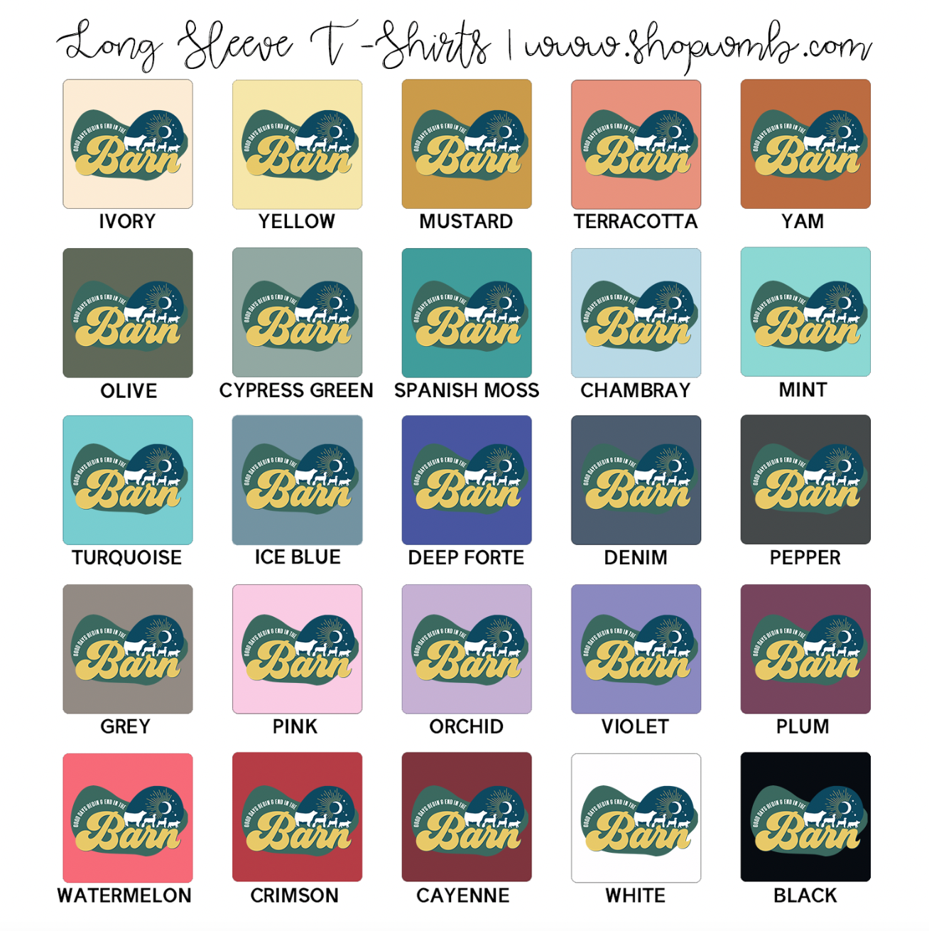 Barn Days LONG SLEEVE T-Shirt (S-3XL) - Multiple Colors!