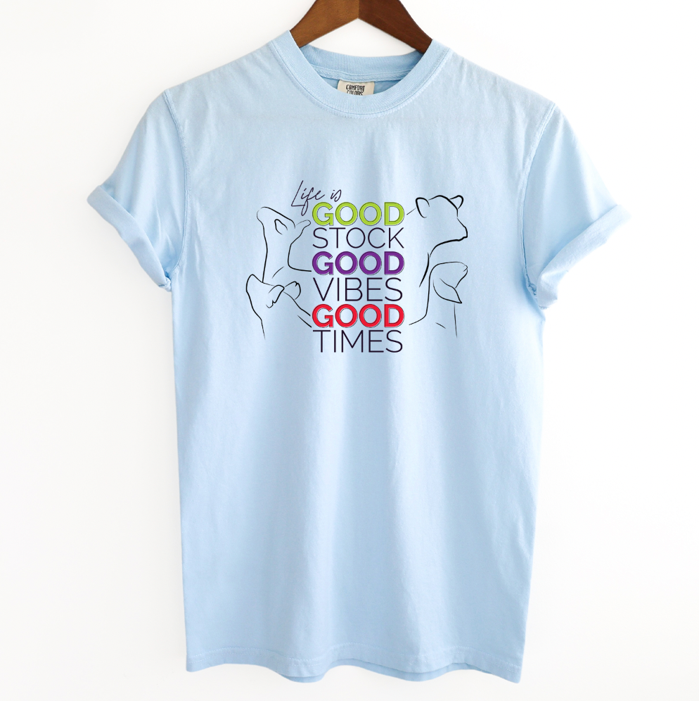 Good Stock Good Vibes ComfortWash/ComfortColor T-Shirt (S-4XL) - Multiple Colors!