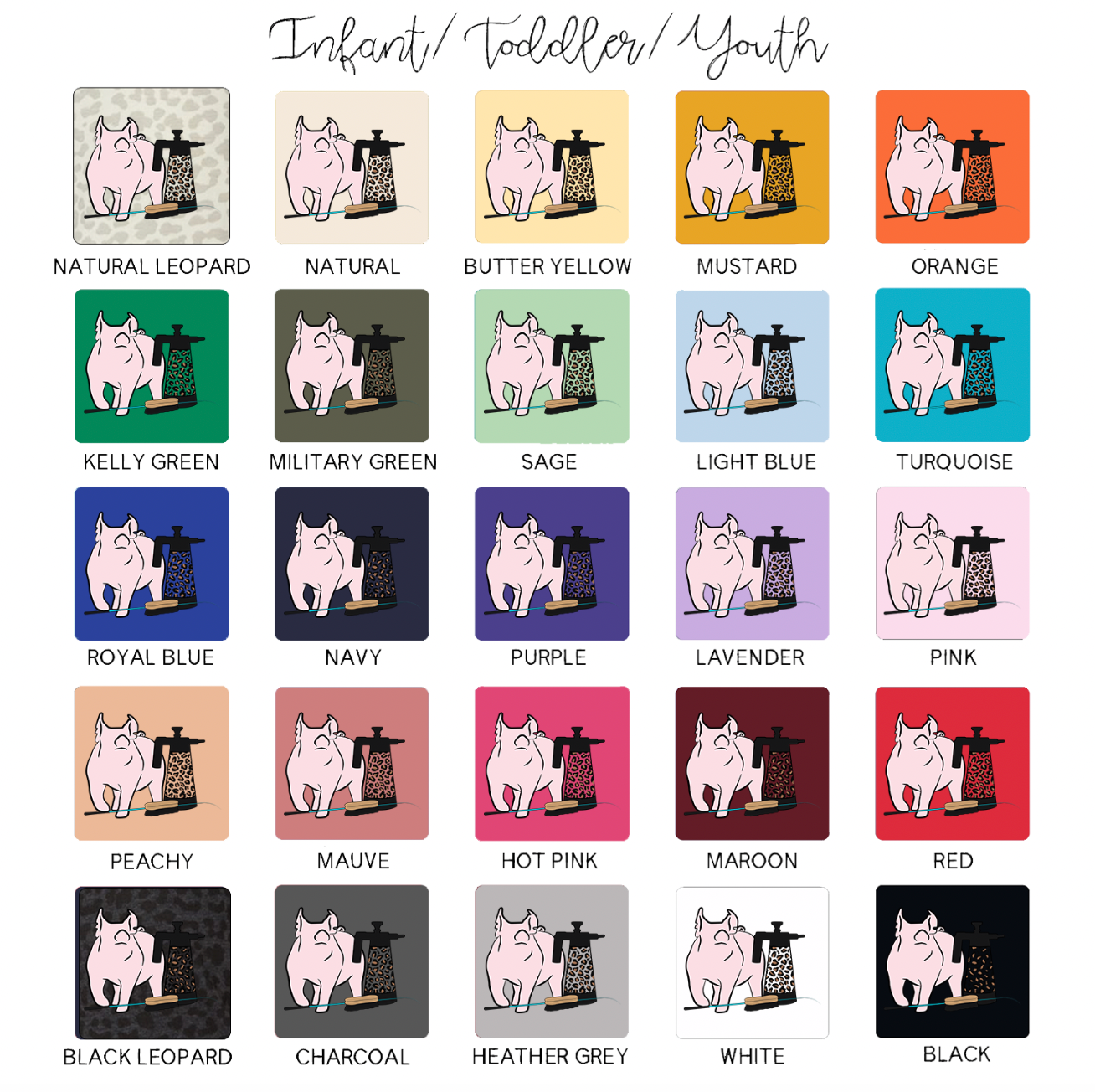 Show Pig Supplies One Piece/T-Shirt (Newborn - Youth XL) - Multiple Colors!