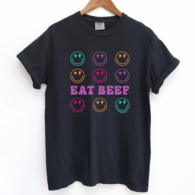 Retro Smile Eat Beef ComfortWash/ComfortColor T-Shirt (S-4XL) - Multiple Colors!