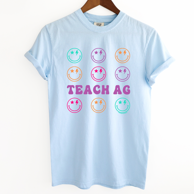 Retro Smile Teach Ag ComfortWash/ComfortColor T-Shirt (S-4XL) - Multiple Colors!