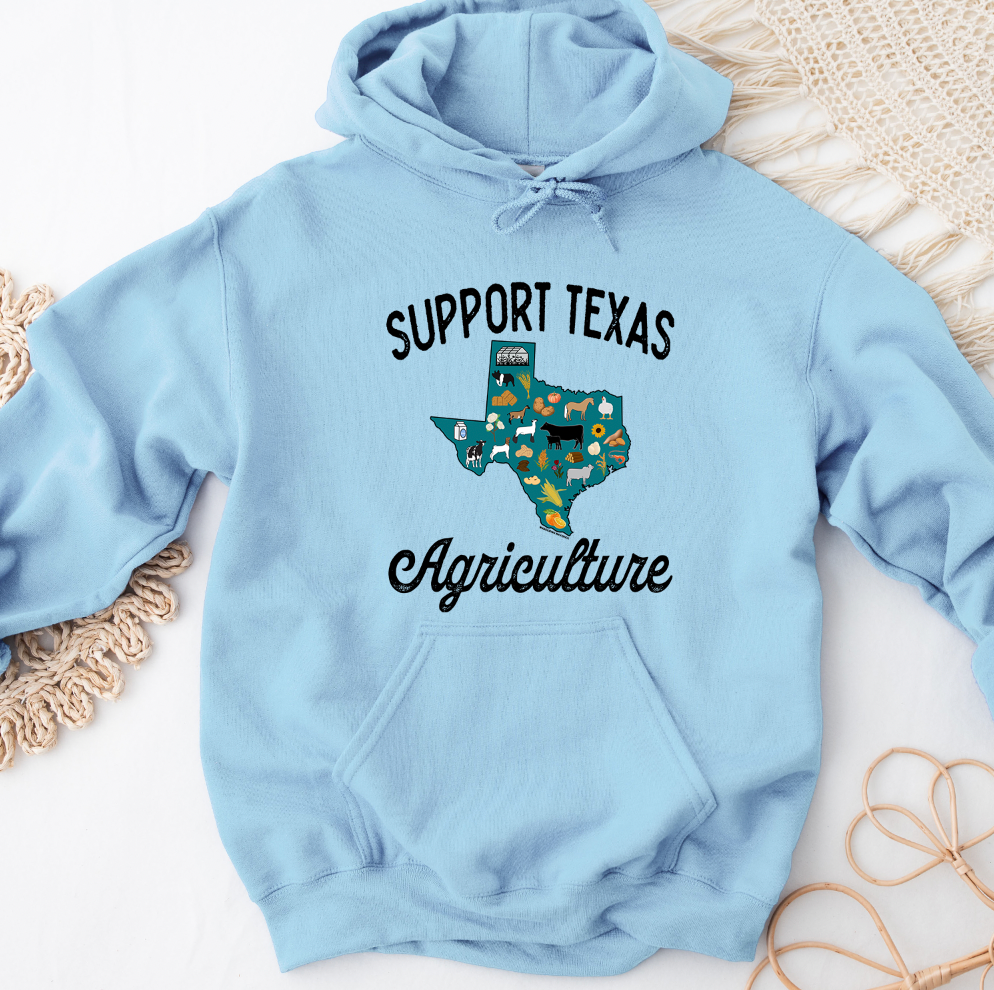 Support Texas Agriculture Hoodie (S-3XL) Unisex - Multiple Colors!