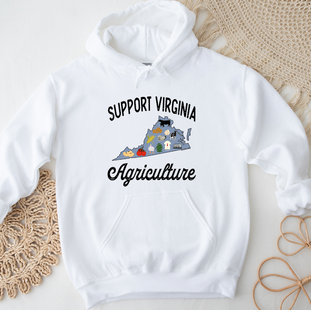 Support Virginia Agriculture Hoodie (S-3XL) Unisex - Multiple Colors!